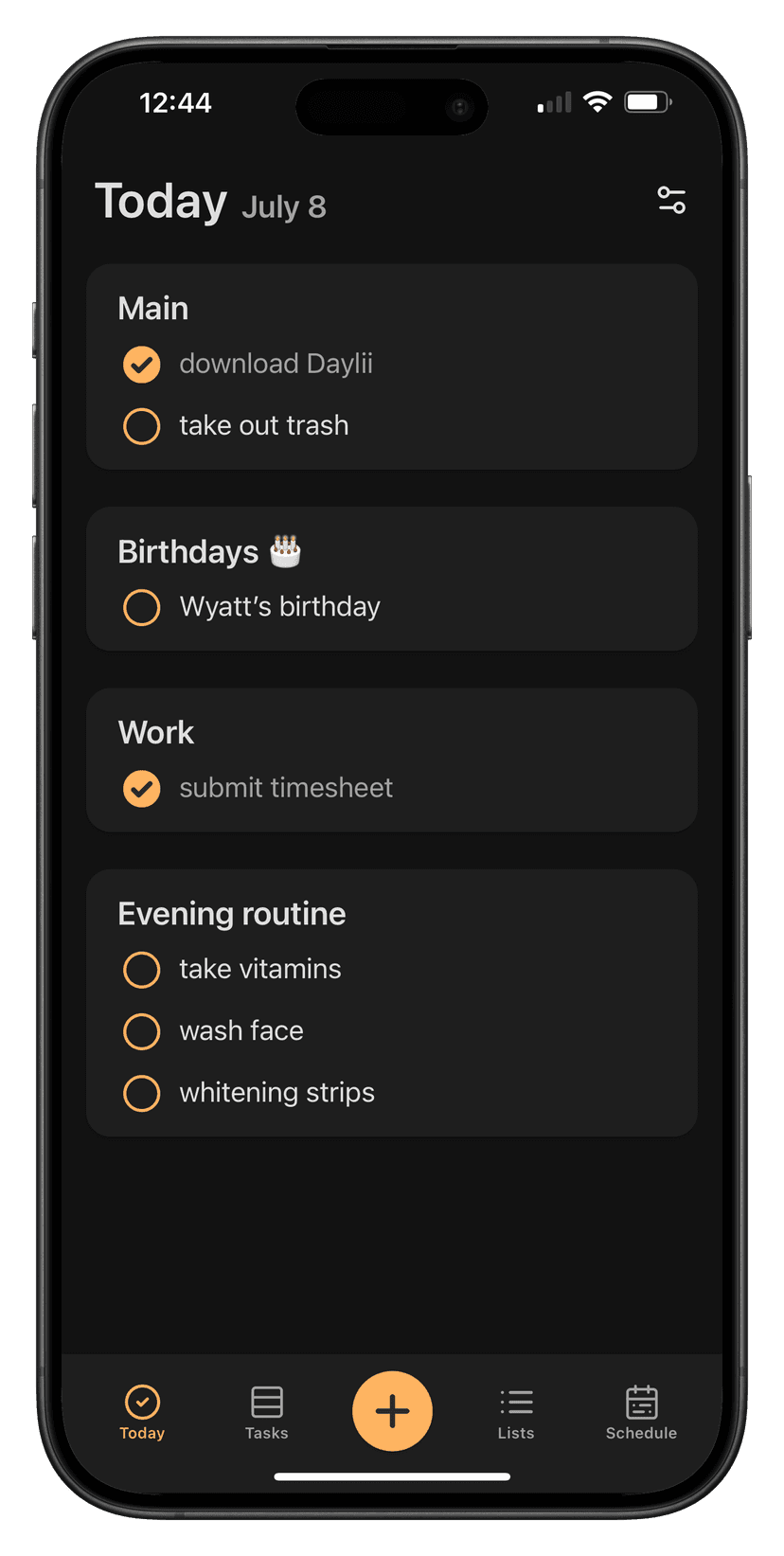 dark mode Screenshot